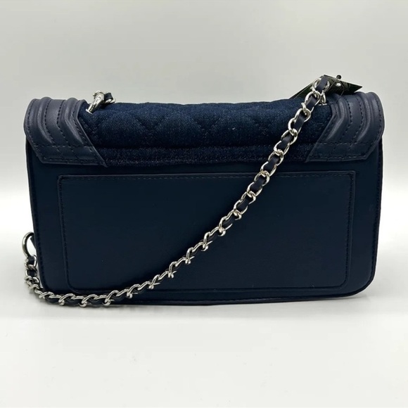 Badgley Mischka Navy Quilted Crossbody Bag - Picture 4 of 4